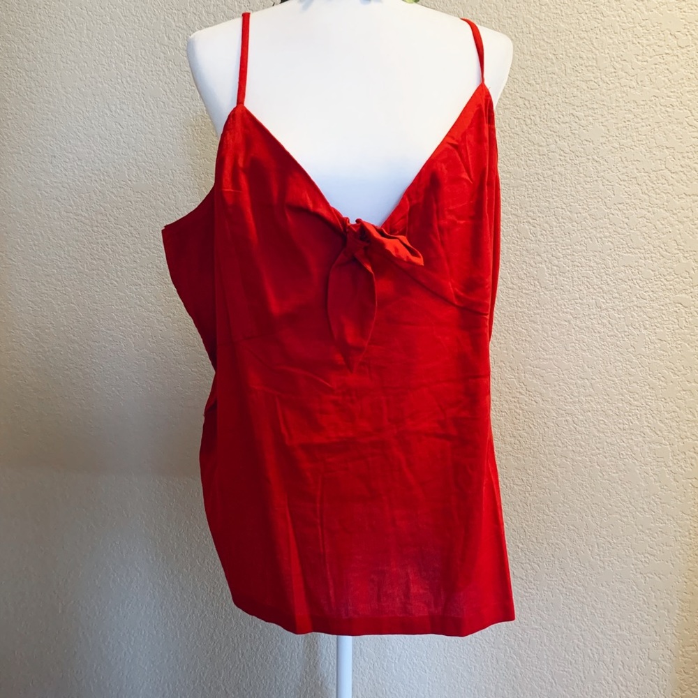 NWT Tank Top with Bow. Red XXL tall